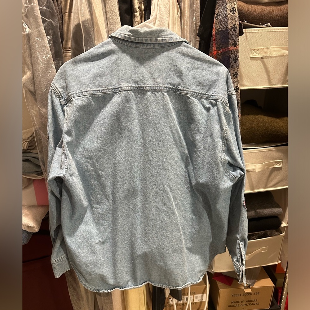 Cartoon Denim Shirt with Patches best for Disney lovers - Picture 2 of 6